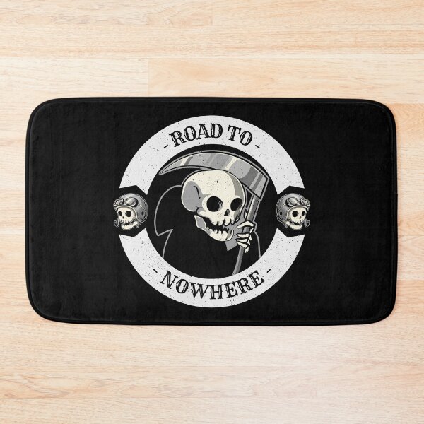 Item preview, Road To Nowhere Grim Reaper Motorcycle Badge Graphic designed and sold by GO SHIRT-TEE.
