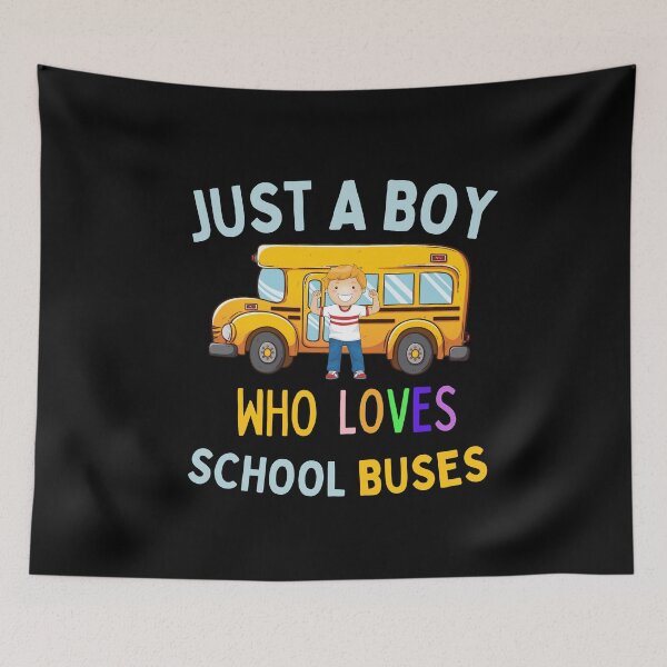 Item preview, Just A Boy Who Loves School Buses (Gift For Boys) designed and sold by i-longmanshop.
