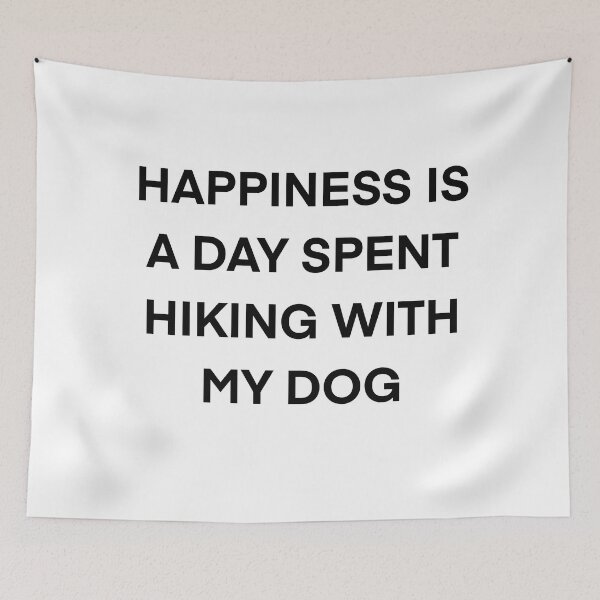 Item preview, Happiness is a day spent hiking with my dog designed and sold by Desinger12.