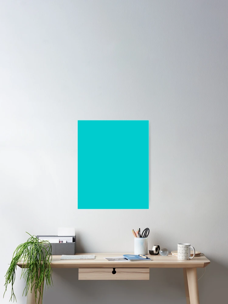 Thumbnail 2 von 3, Poster, Robin Egg Blue Plain color designt und verkauft von SolidColor.