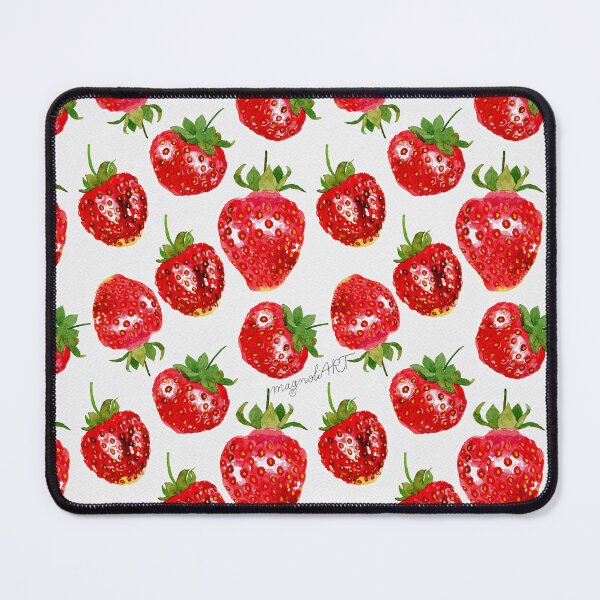 Item preview, Delightful strawberry pattern- handpainted watercolor artwork designed and sold by magnoliART botanical_kata.