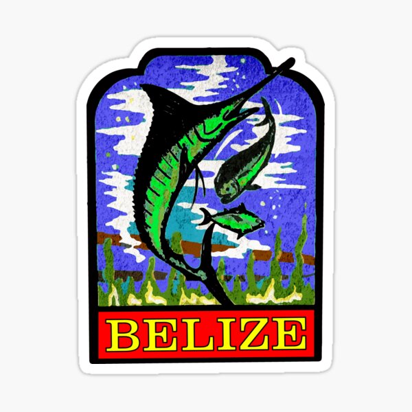 BELIZE CARIBBEAN SEA VACATION TRAVEL FISHING DEEP SEA VINTAGE