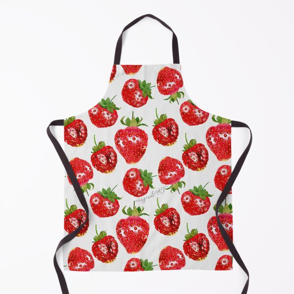 Item preview, Delightful strawberry pattern- handpainted watercolor artwork designed and sold by magnoliART botanical_kata.