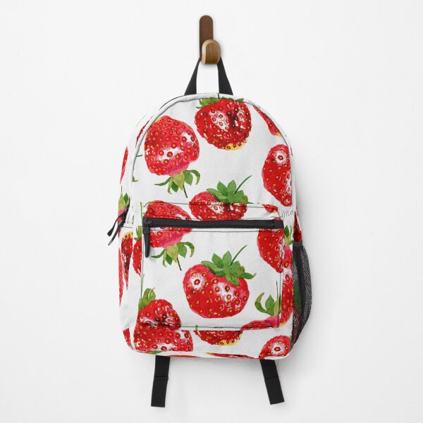 Item preview, Delightful strawberry pattern- handpainted watercolor artwork designed and sold by magnoliART botanical_kata.