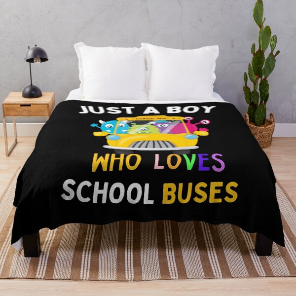 Item preview, Just A Boy Who Loves School Buses (Gift For Boys) designed and sold by i-longmanshop.