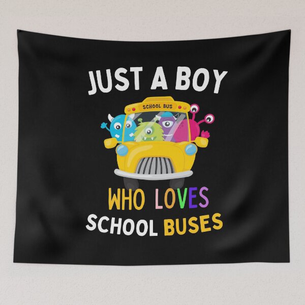 Item preview, Just A Boy Who Loves School Buses (Gift For Boys) designed and sold by i-longmanshop.