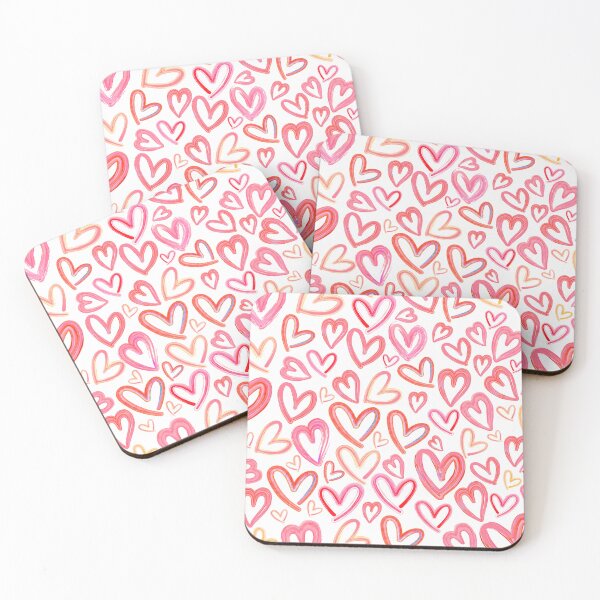Item preview, Preppy Room Decor -	Lots of Love Hearts Collage on White designed and sold by Shop Your Aesthetic.