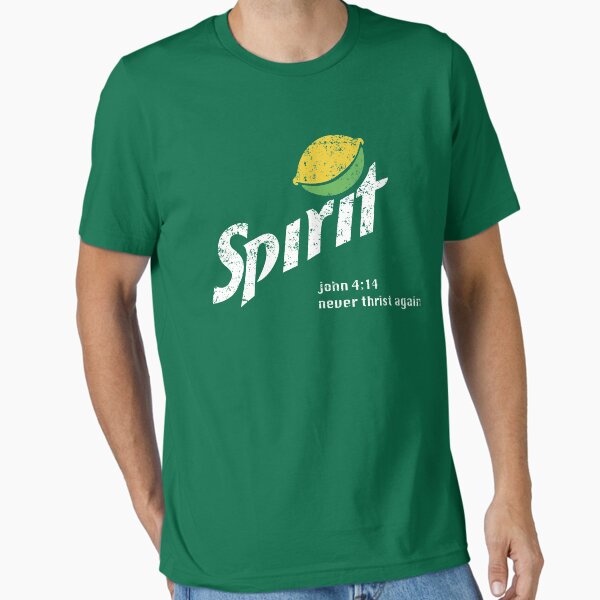 Item preview, Christian Holy Spirit Born Again Funny Illustrated Pun Never Thirst Again Bible Graphic Tee Shirt designed and sold by DesIndie.