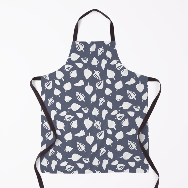 Item preview, Leafing - Cream leaves on dark blue background designed and sold by ToveNordqvist.