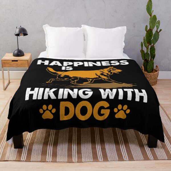 Item preview, Happiness Is A Day Spent Hiking with my dog designed and sold by Dr.YesOrNo.