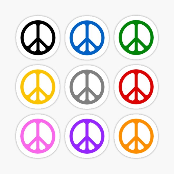 Item preview, CND Peace symbols sheet designed and sold by effervescence.