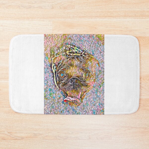 Item preview, A colourful mosaic pug printwork - Puglovers, Art, Pictures, Prints designed and sold by Doggymadness.