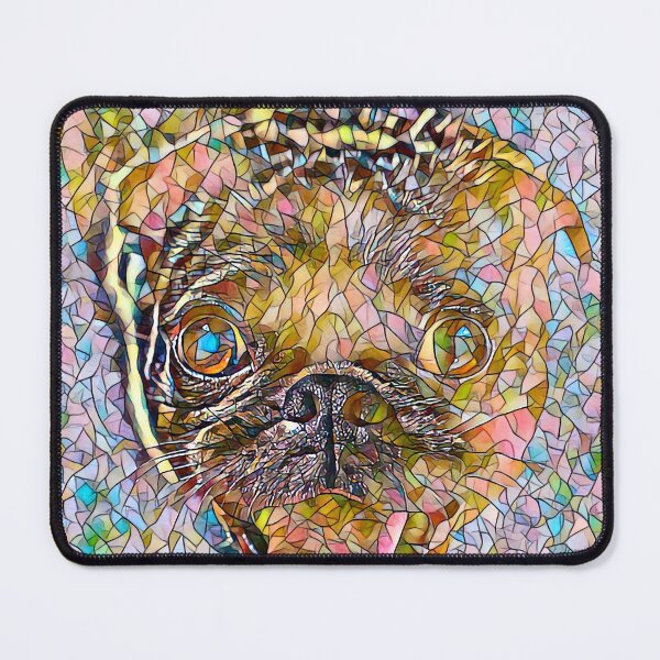 Item preview, A colourful mosaic pug printwork - Puglovers, Art, Pictures, Prints designed and sold by Doggymadness.
