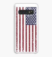 Funda/vinilo para Samsung Galaxy Vintage Look Stars and Stripes Bandera estadounidense