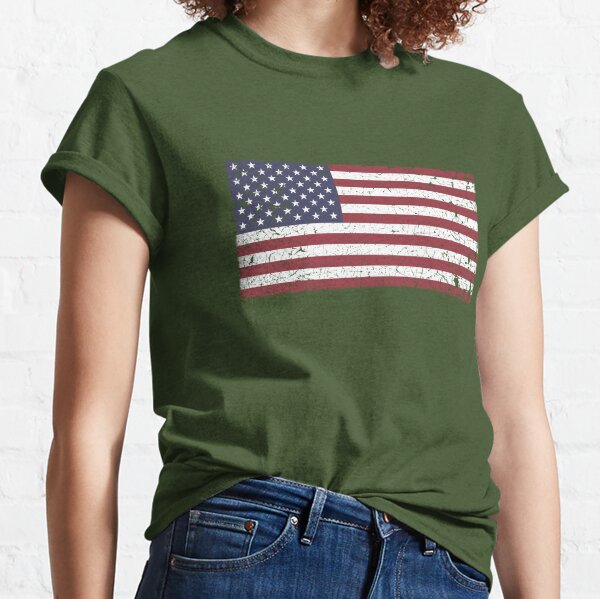 Vintage Look Stars and Stripes American Flag Classic T-Shirt