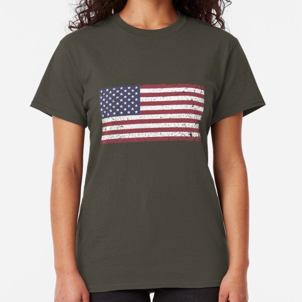 Vintage Look Stars and Stripes American Flag Classic T-Shirt