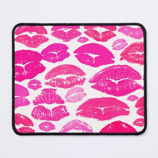 Item preview, Preppy Room Decor - Preppy Pink, Red lips repeat Pattern designed and sold by Shop Your Aesthetic.