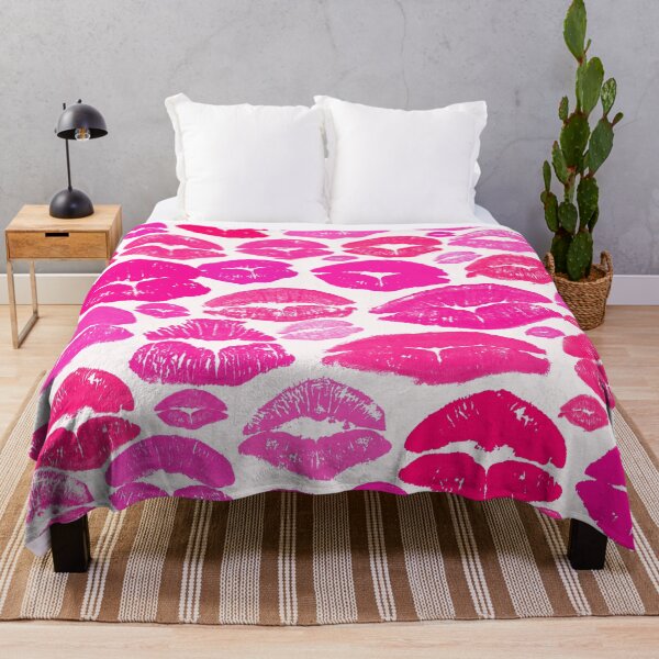Item preview, Preppy Room Decor - Preppy Pink, Red lips repeat Pattern designed and sold by Shop Your Aesthetic.