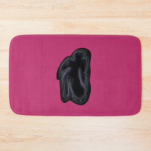 Item preview, Black neon silhouette (pink background) designed and sold by MentaLee.