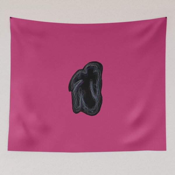 Item preview, Black neon silhouette (pink background) designed and sold by MentaLee.