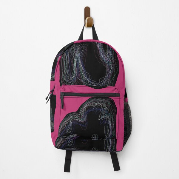 Item preview, Black neon silhouette (pink background) designed and sold by MentaLee.
