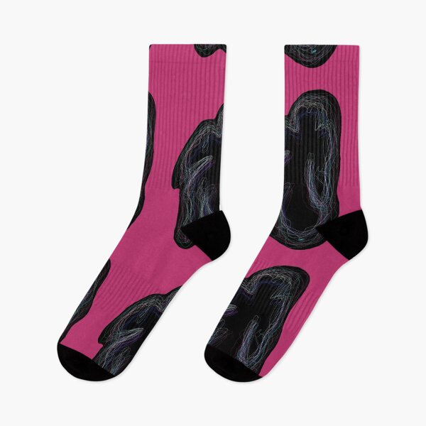Item preview, Black neon silhouette (pink background) designed and sold by MentaLee.