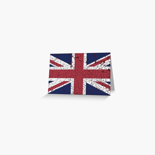 Vintage look Union Jack Flag of Great Britain Greeting Card