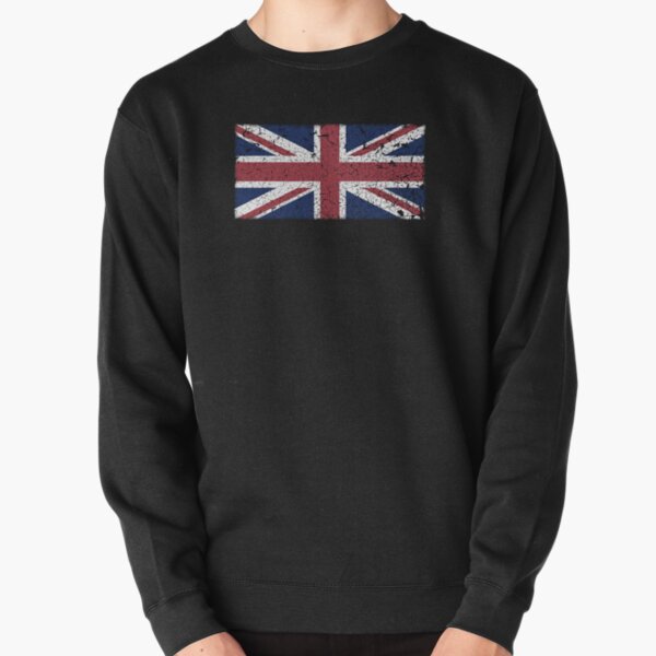 Vintage look Union Jack Flag of Great Britain Pullover Sweatshirt