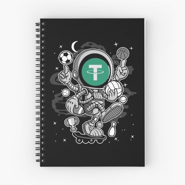 Item preview, Astronaut Skate Tether USDT Coin To The Moon Trading Crypto Token Blockchain Wallet designed and sold by EarlineCormier.