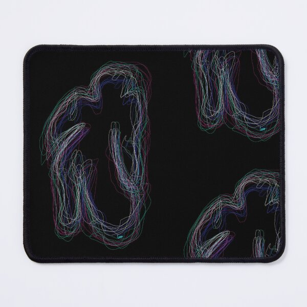 Item preview, Black neon silhouette (patterns, black background) designed and sold by MentaLee.