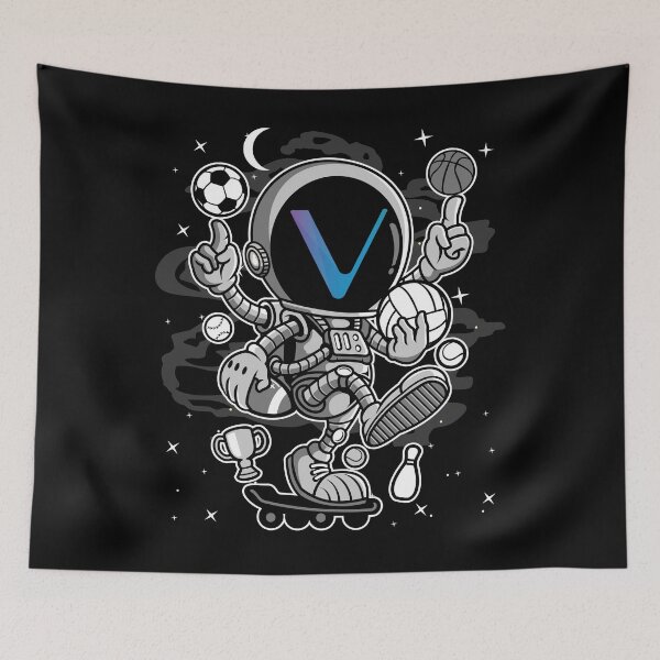 Item preview, Astronaut Skate Vechain VET Coin To The Moon Trading Crypto Token Blockchain Wallet designed and sold by EarlineCormier.