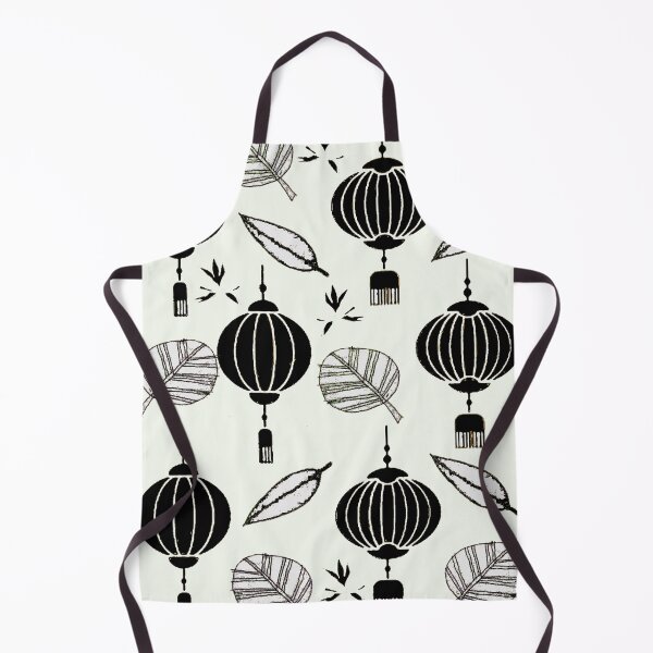 Item preview, LANTERN GARDEN BLACK & WHITE designed and sold by KINGTOUCAN.