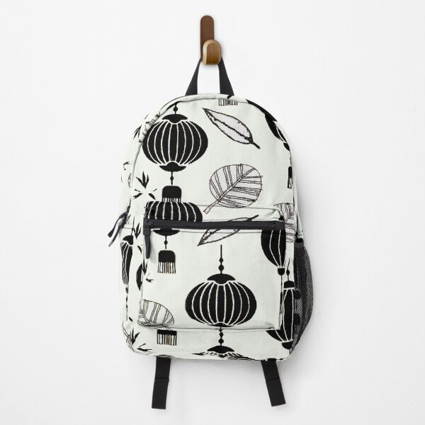 Item preview, LANTERN GARDEN BLACK & WHITE designed and sold by KINGTOUCAN.