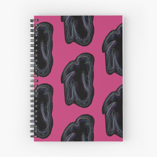 Item preview, Black neon silhouette (patterns, pink background) designed and sold by MentaLee.