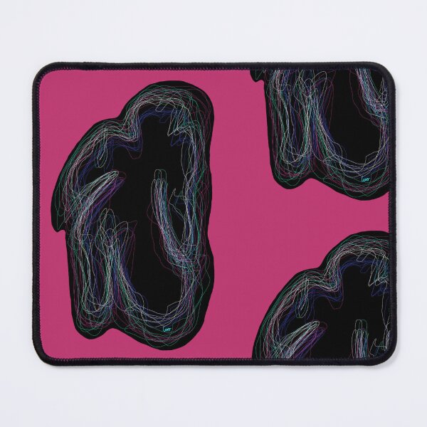 Item preview, Black neon silhouette (patterns, pink background) designed and sold by MentaLee.