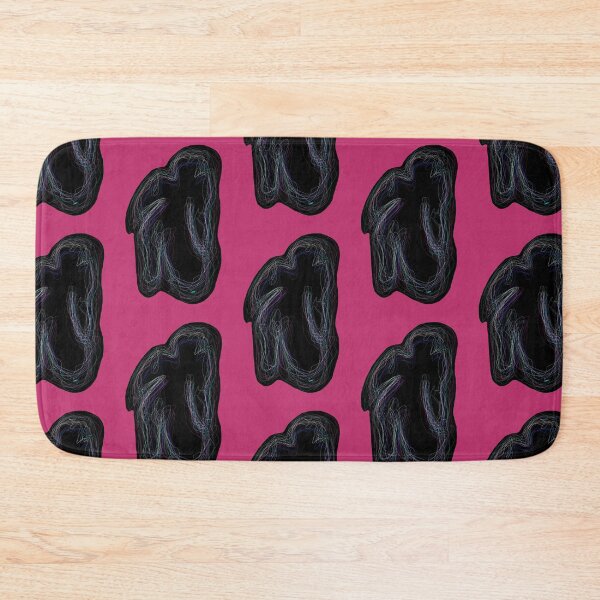 Item preview, Black neon silhouette (patterns, pink background) designed and sold by MentaLee.