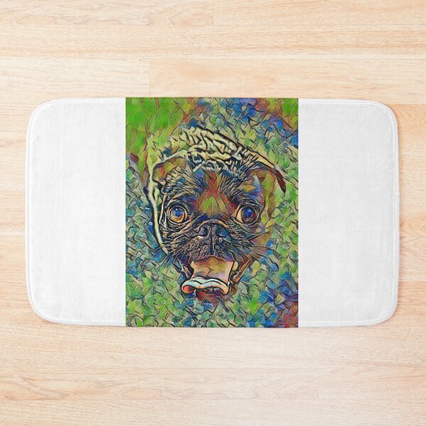 Item preview, A colourful pug print design - Pug Artwork   print, impression, artwork designed and sold by Doggymadness.