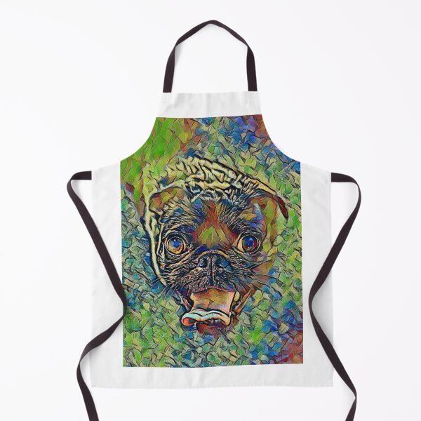 Item preview, A colourful pug print design - Pug Artwork print, impression, artwork designed and sold by Doggymadness.