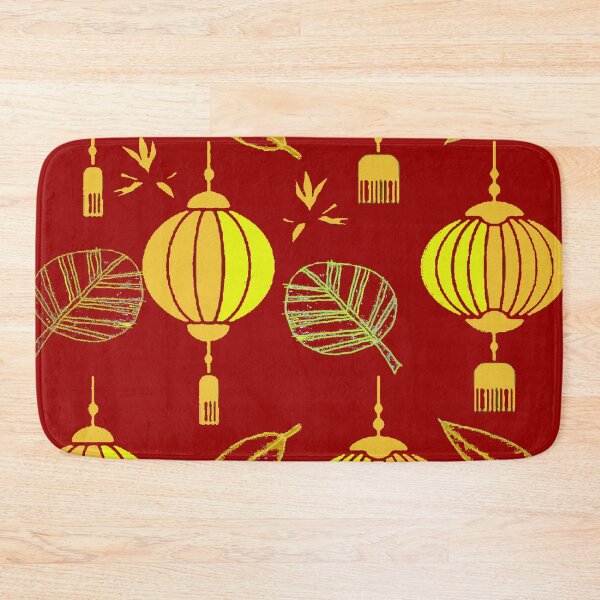 Item preview, LANTERN GARDEN ROYAL RED & GOLD designed and sold by KINGTOUCAN.