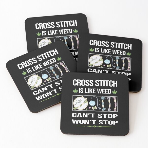 Item preview, Funny Can't Stop Cross Stitch Stitching designed and sold by ArydeaNoriega.