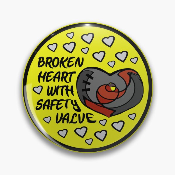 Item preview, Broken Heart With Safety Valve Sign designed and sold by emhoteb.