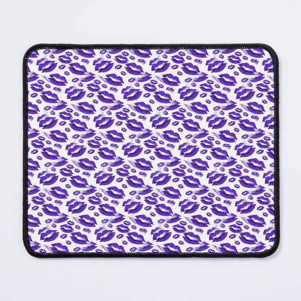 Item preview, Two Kisses Collided Midnight Blue Lips Pattern On White Background designed and sold by taiche.
