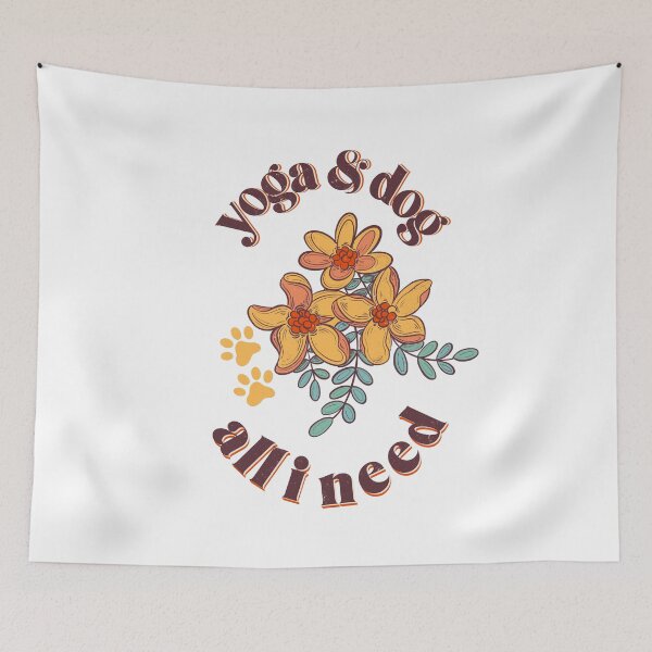 Item preview, all i need is love yoga and a dog designed and sold by InnaMGraphic.