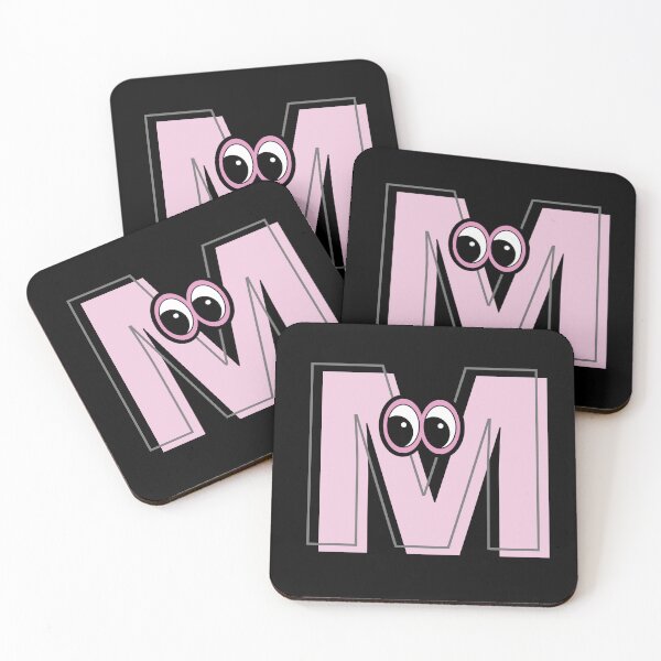 Item preview, Pink letter M with eyes designed and sold by Coffee Lifestyle.