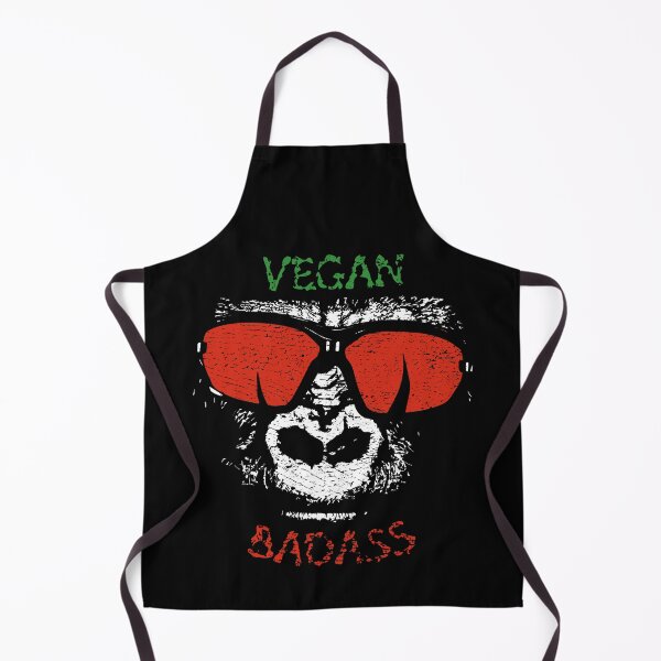Item preview, Vegan badass (gorilla) funny cool veggie lover designed and sold by SolidEarthArt.