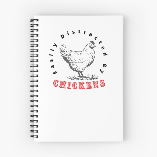 Item preview, Easily Distracted By Chickens, funny chicken t-shirt designed and sold by MEDELSHOP.