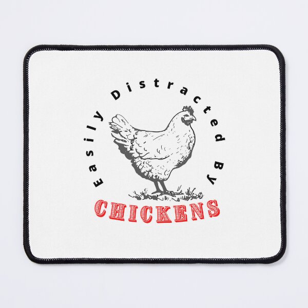 Item preview, Easily Distracted By Chickens, funny chicken t-shirt designed and sold by MEDELSHOP.