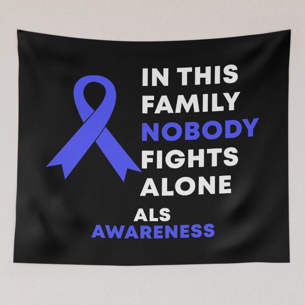 Item preview, In This Family Nobody Fights Alone ALS Awareness designed and sold by Color-Sparkle.