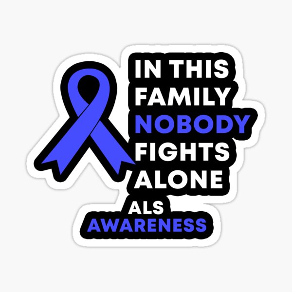 ALS Lou Gehrig's Disease Personalized Awareness Ribbon (Blue Stripe) –  Funeral Program-Site Funeral Programs & Templates