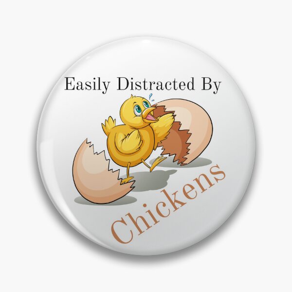 Item preview,  Easily Distracted By Chickens, funny chicken t-shirt designed and sold by MEDELSHOP.